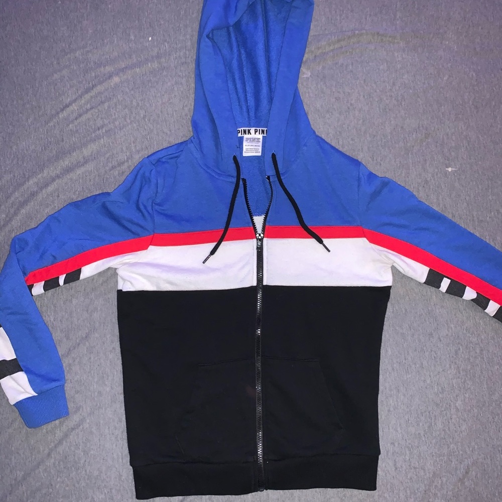 SOLD✔️❤️ PINK Colorblocked Zip up Hoodie
